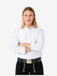 Arbeitshemd für Damen in Weiß mit klassischem Stehkragen